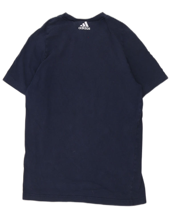 Adidas Hombre Camiseta Gráfica Top XS Azul Marino Algodón