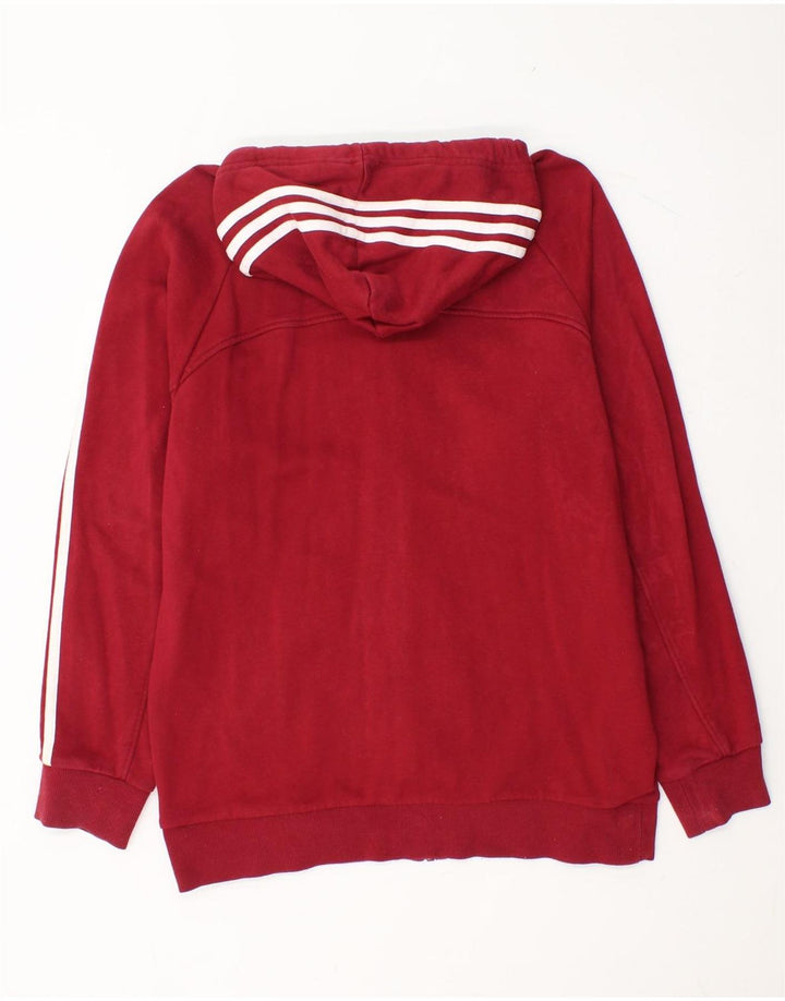 ADIDAS Sudadera con capucha y cremallera para hombre, tamaño grande, algodón rojo