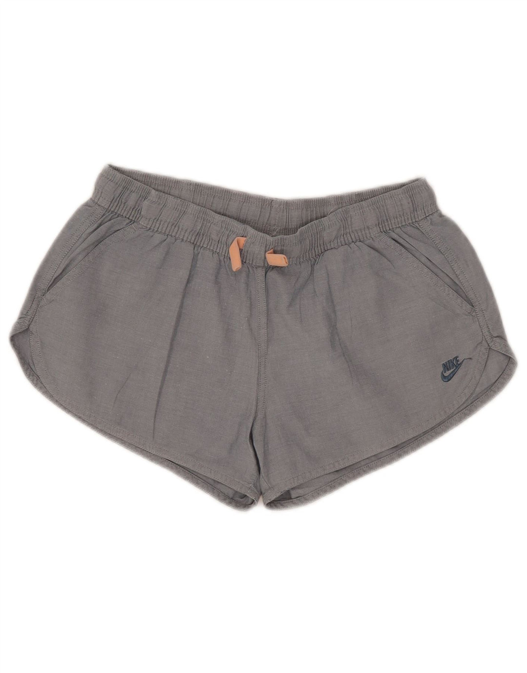 Nike - Pantalones cortos informales para mujer, talla pequeña, W27, algodón gris