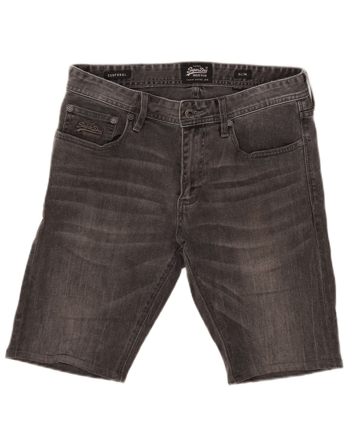 Superdry Pantalones cortos vaqueros ajustados Corporal para hombre W32 Algodón gris medio