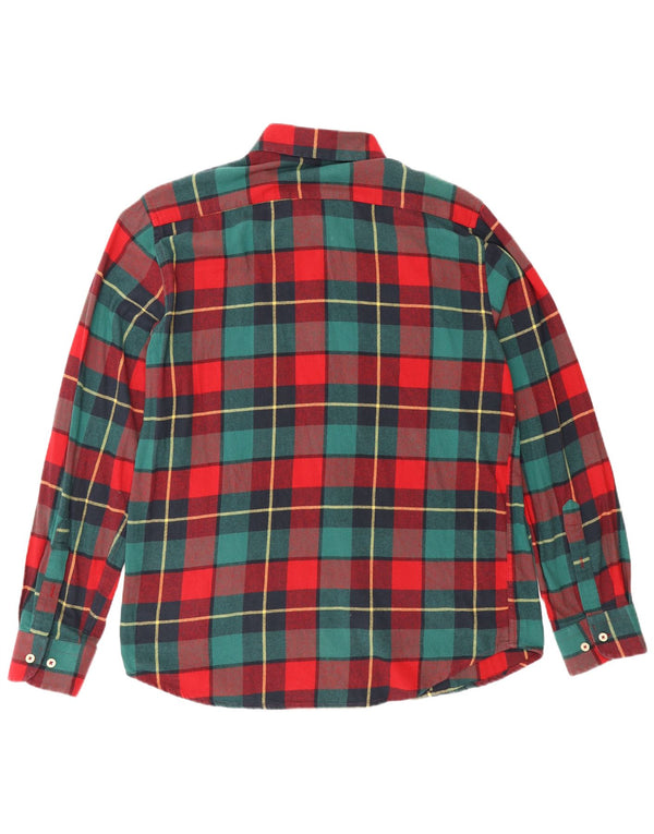 Camisa Carrera Hombre Grande Cuadros Multicolor Algodón