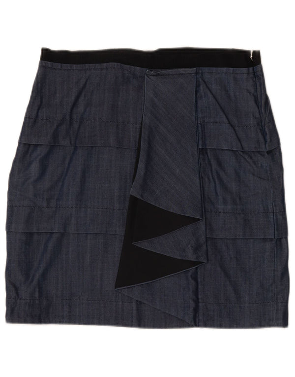 Max&Co. Falda Peplum Mujer Grande W32 Viscosa Azul Marino