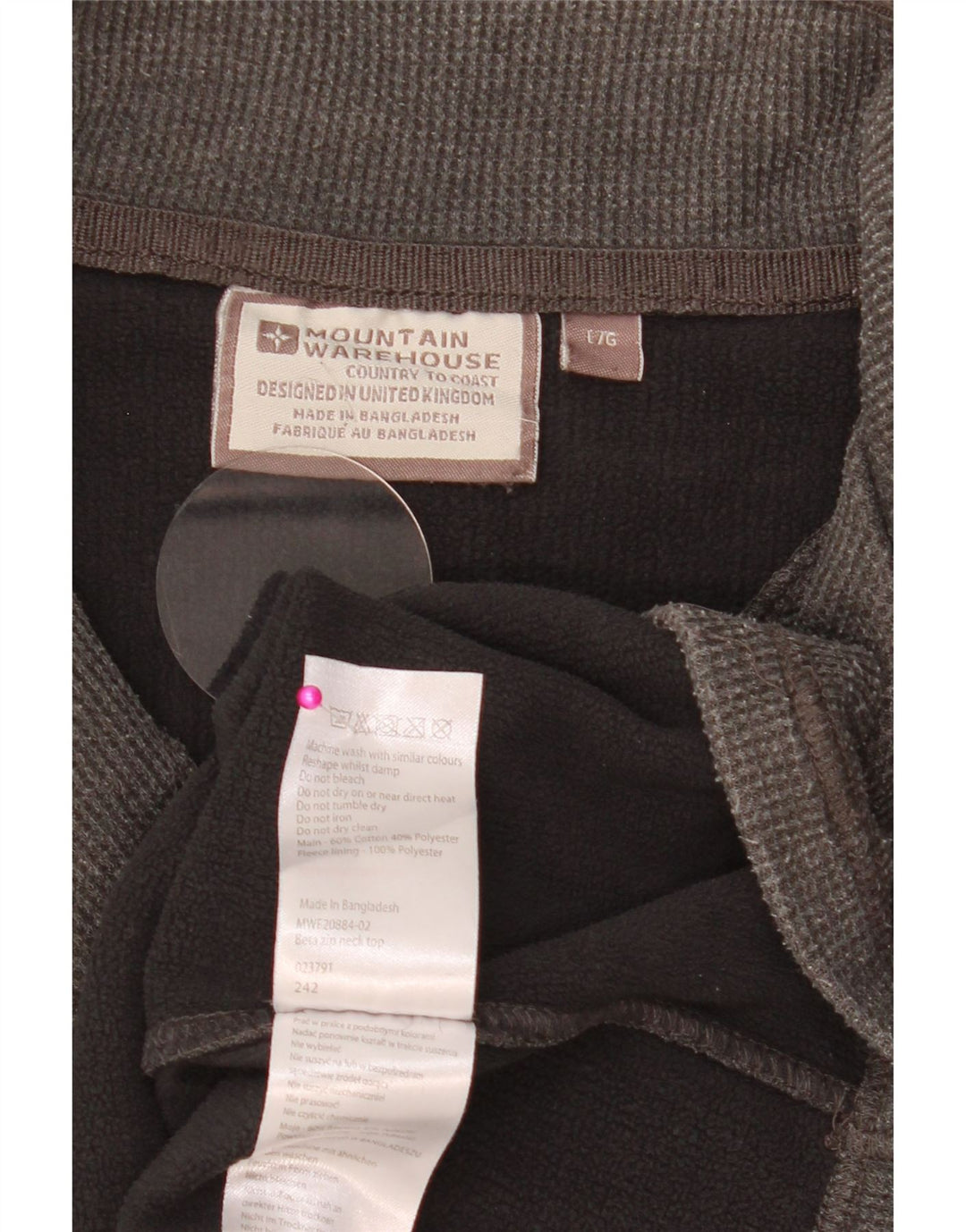 MOUNTAIN WAREHOUSE Sudadera con Cuello y Cremallera para Hombre Jersey Grande de algodón Gris