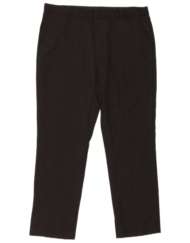CALVIN KLEIN Pantalón chino ajustado para hombre W36 L30 Poliéster negro