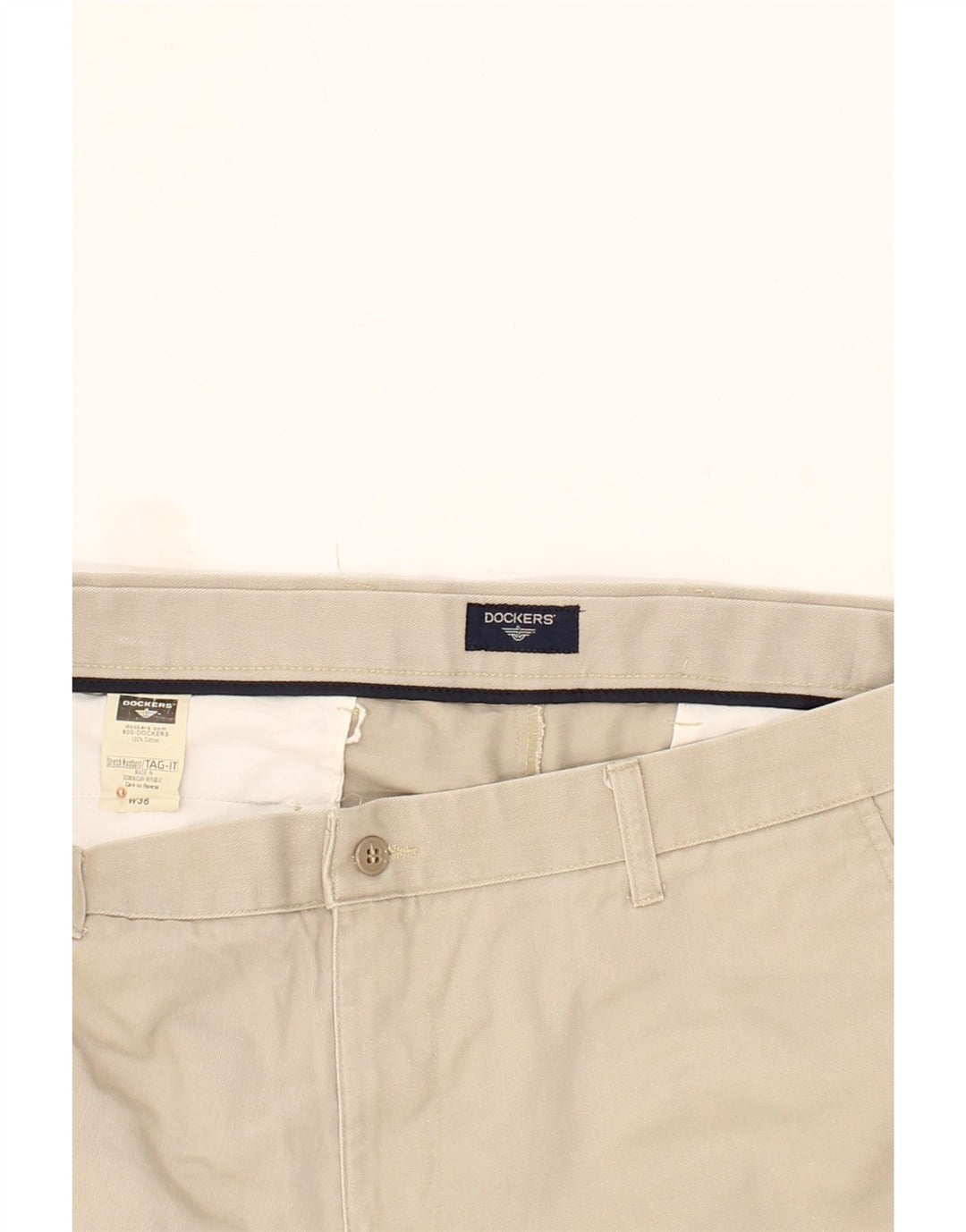 DOCKERS Mens Chino Shorts W36 Large Beige Cotton Vintage Dockers and Second-Hand Dockers from Messina Hembry 