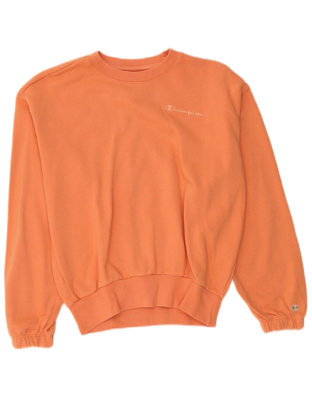 Champion Sudadera de gran tamaño para mujer, talla 10, algodón naranja pequeño