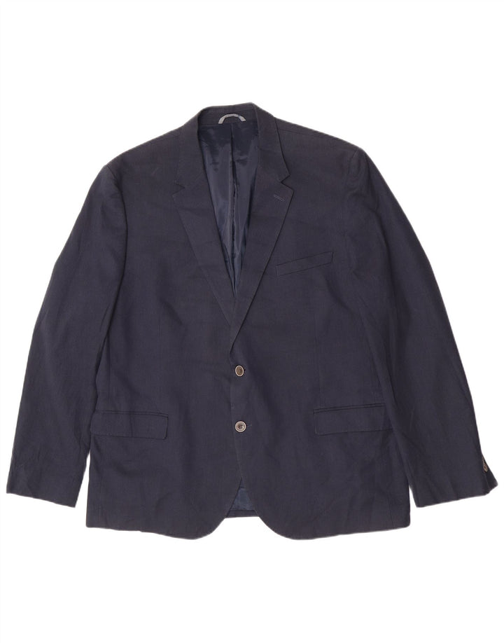 Marks & Spencer Chaqueta tipo blazer de 2 botones para hombre UK 48 4XL Algodón azul marino