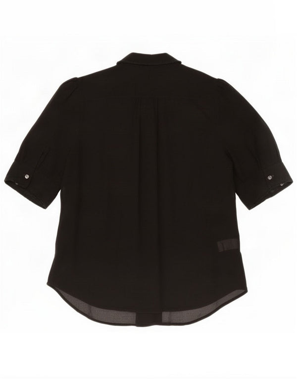 Blusa camisera de manga corta para mujer de French Connection UK 44 Medium Black