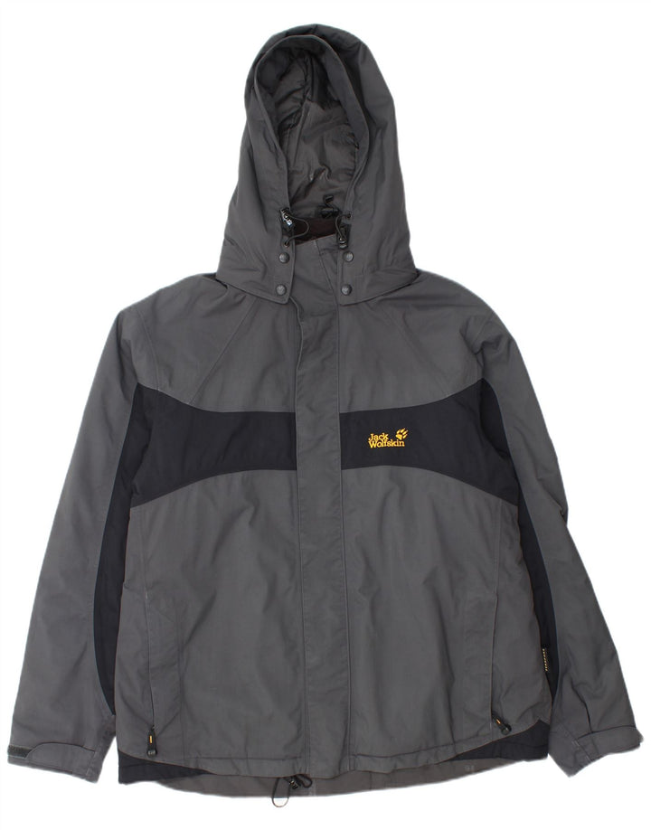 Jack Wolfskin Chaqueta cortavientos para hombre Reino Unido 40/42 Grande Gris Colorblock