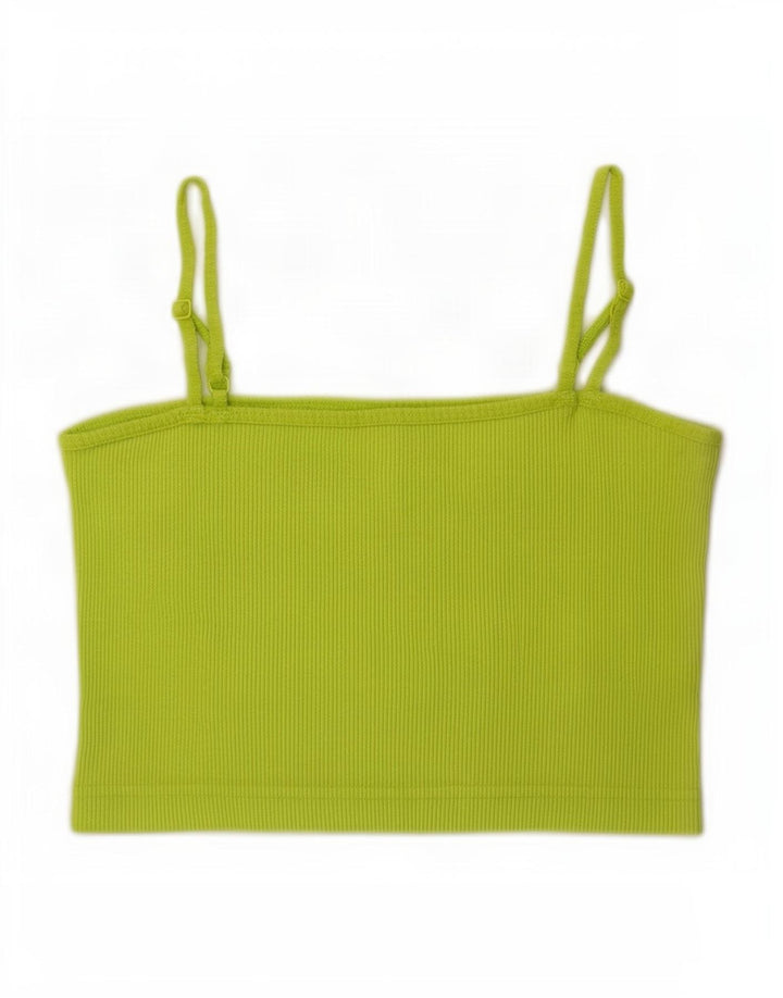 Nike Mujer Crop Cami Top UK 8 Pequeño Algodón Verde