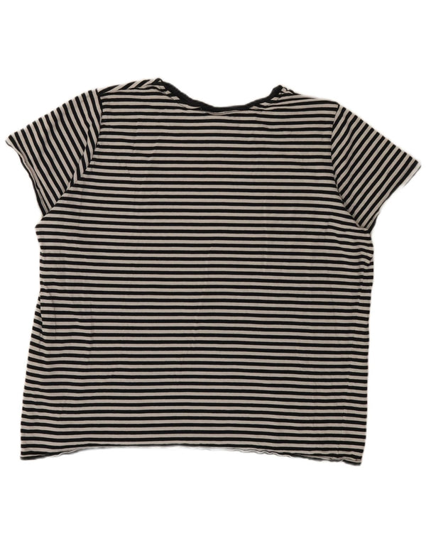 Levi's Camiseta para hombre Top 2XL Algodón a rayas azul marino