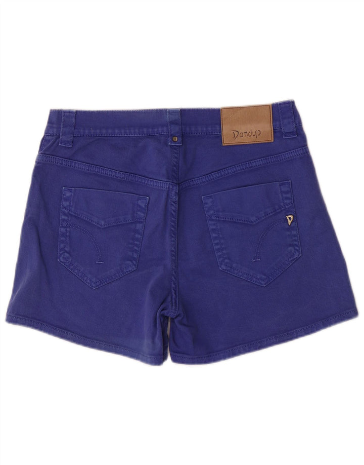 Dondup Pantalones cortos vaqueros de ajuste regular para mujer UK 12 Medium W29 Algodón azul