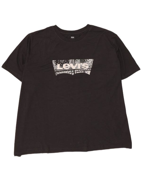 Levi's Camiseta gráfica para hombre Top 5XL Algodón negro