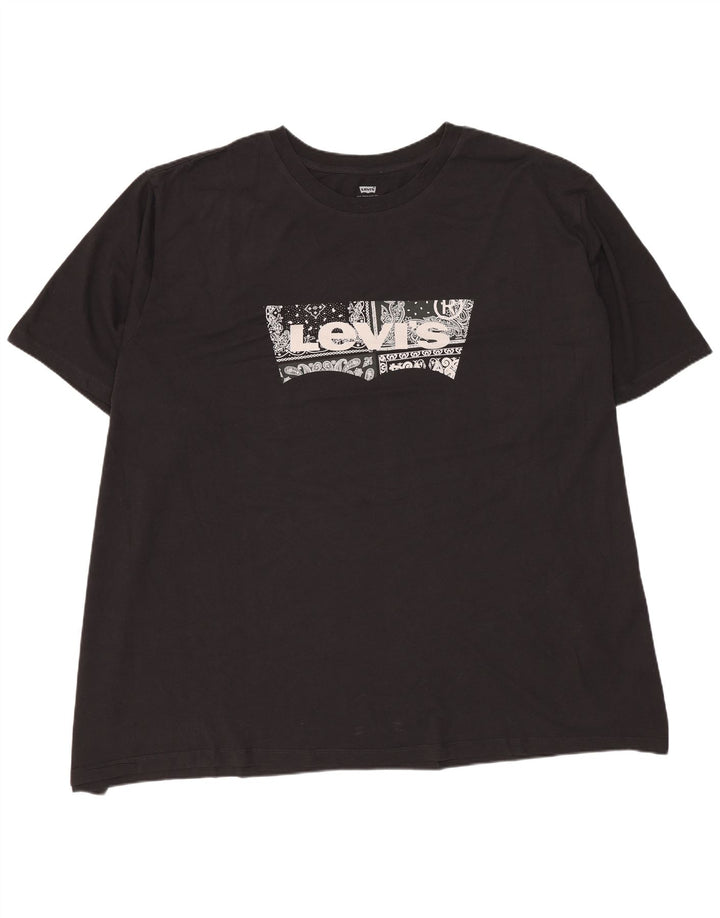 Levi's Camiseta gráfica para hombre Top 5XL Algodón negro