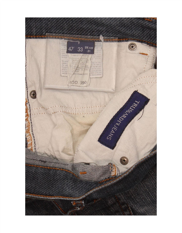 TRUSSARDI Mens Straight Jeans W31 L27 Blue Cotton