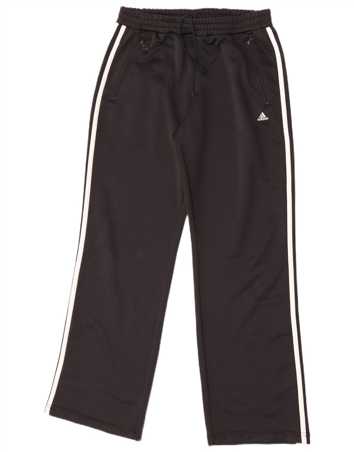Adidas Pantalones de chándal para mujer UK 12 Medium Negro Poliéster