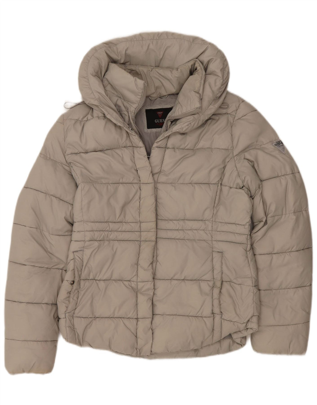 GUESS Chaqueta acolchada para mujer UK 46 Grande Poliéster beige