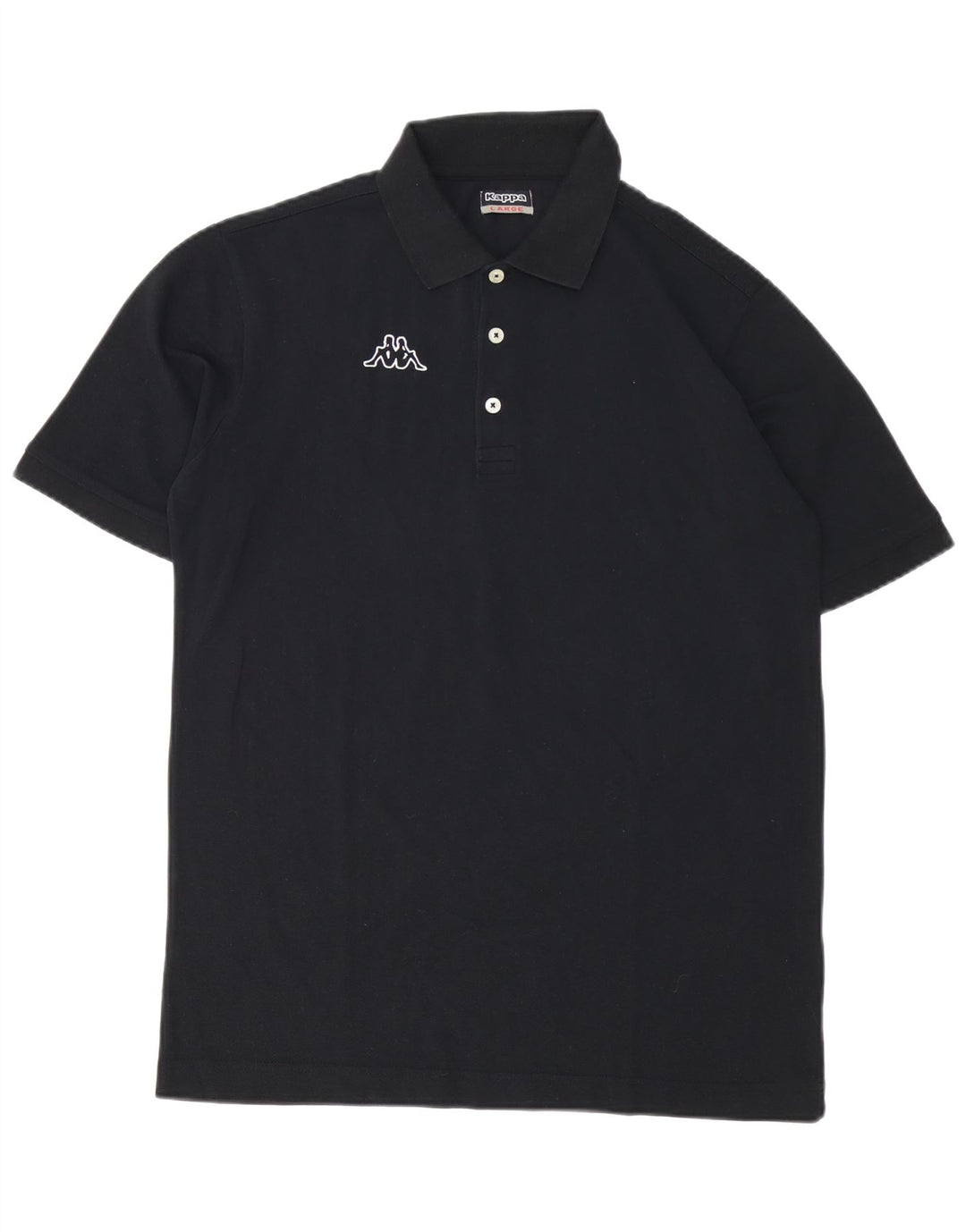 Kappa Polo Gráfico Para Hombre Algodón Negro Grande