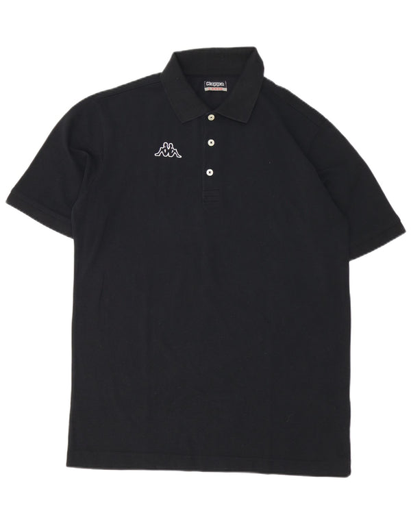 Kappa Polo Gráfico Para Hombre Algodón Negro Grande