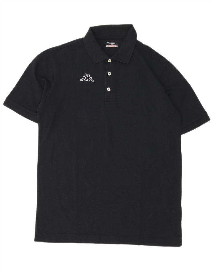 Kappa Polo Gráfico Para Hombre Algodón Negro Grande