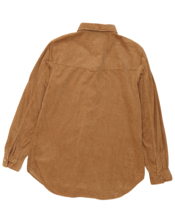 Massimo Dutti Camisa De Pana Extragrande Mujer EU 34 2XS Marrón Algodón