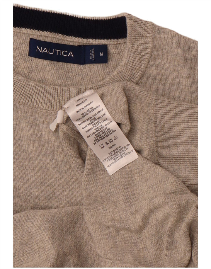 NAUTICA Jersey De Cuello Redondo Para Hombre De Algodón Gris Medio