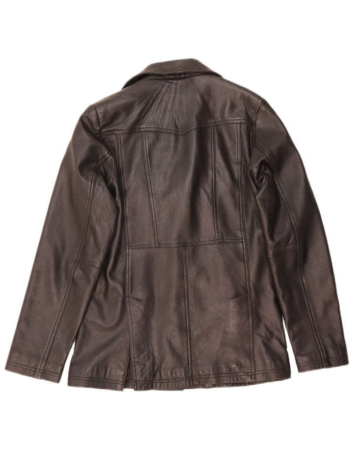 MDM Chaqueta de cuero para hombre UK 38 Medium Black Leather