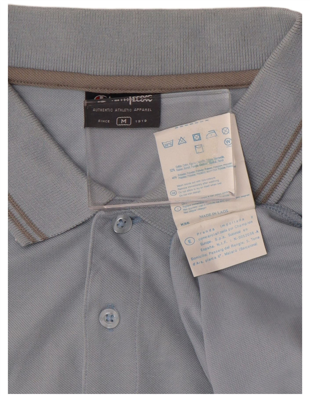 Champion Polo Hombre Algodón Azul Medio