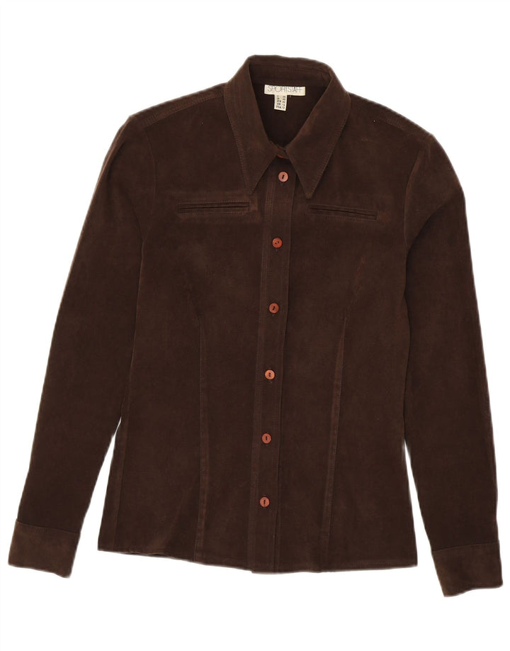 Sportstaff Camisa de Terciopelo para Mujer UK 44 Poliéster Marrón Medio