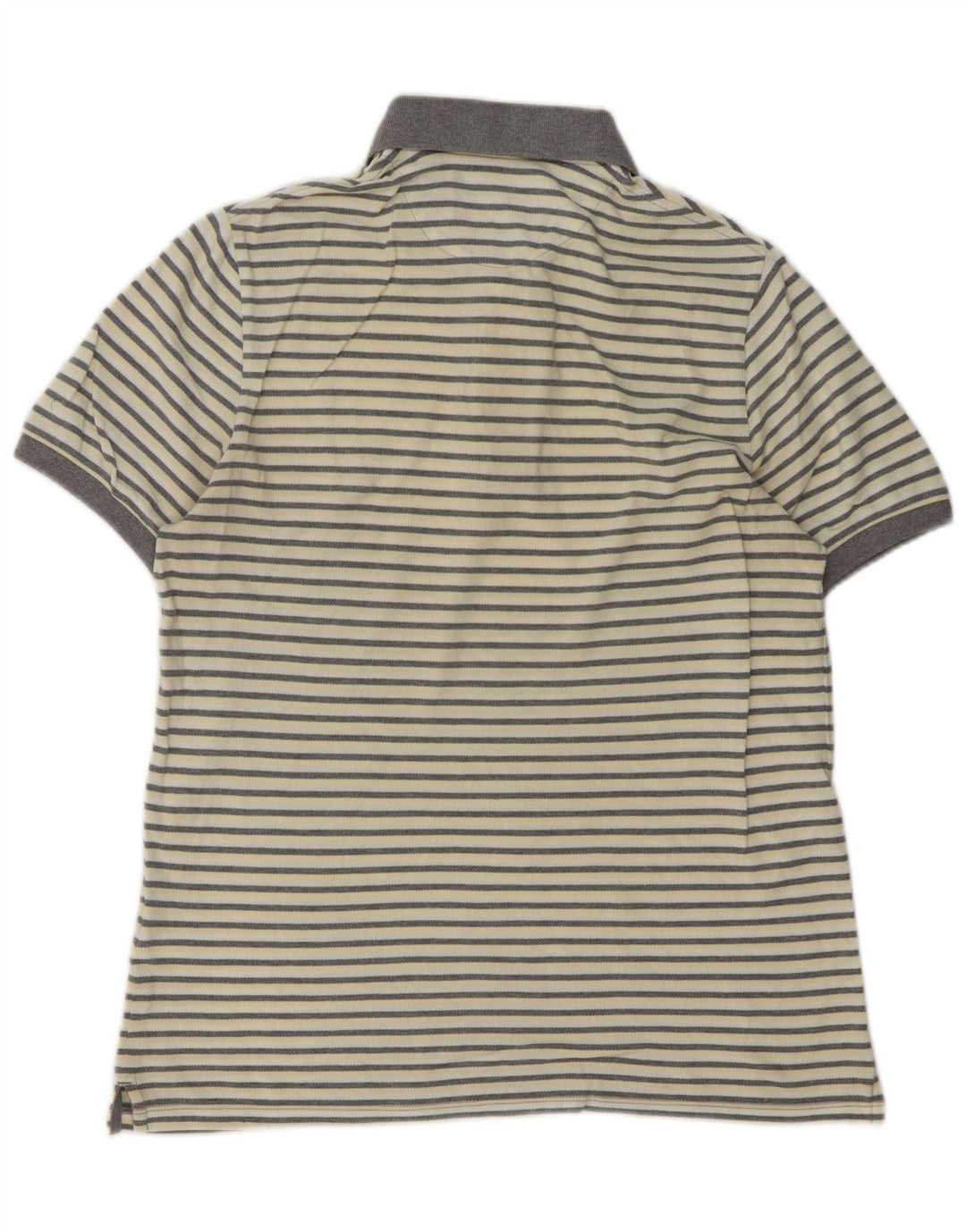 Lyle & Scott Polo para hombre de algodón a rayas blanco roto mediano