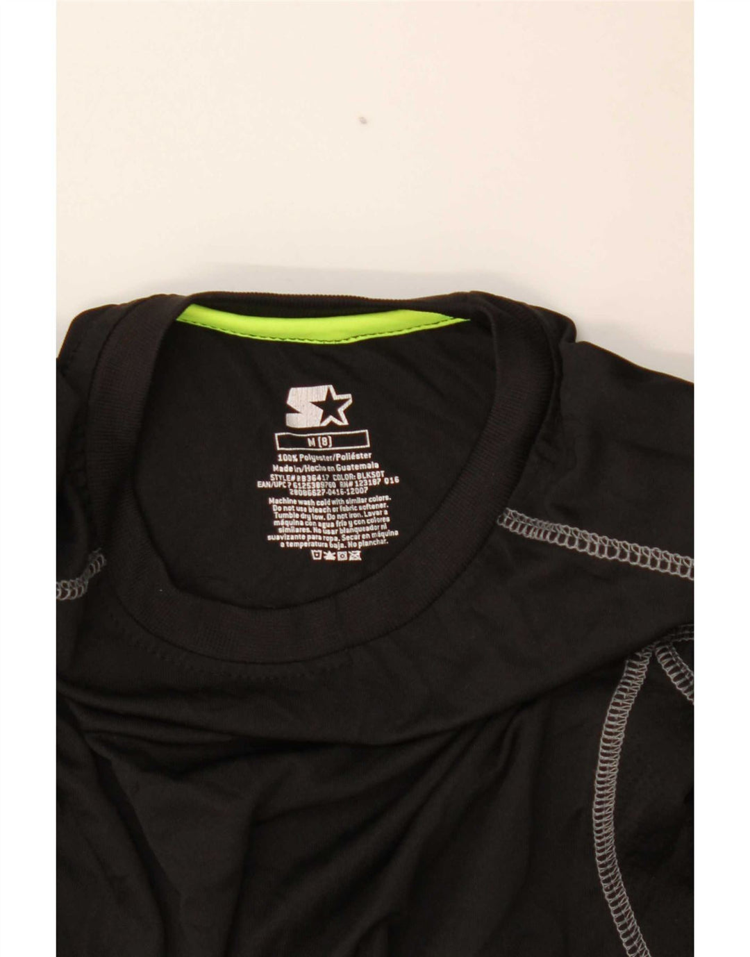 Starter Camiseta Niño Manga Larga 7-8 Años Medio Negro Poliéster