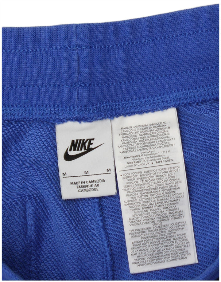 Pantalones cortos deportivos con estampado gráfico de algodón azul medio para hombre Nike