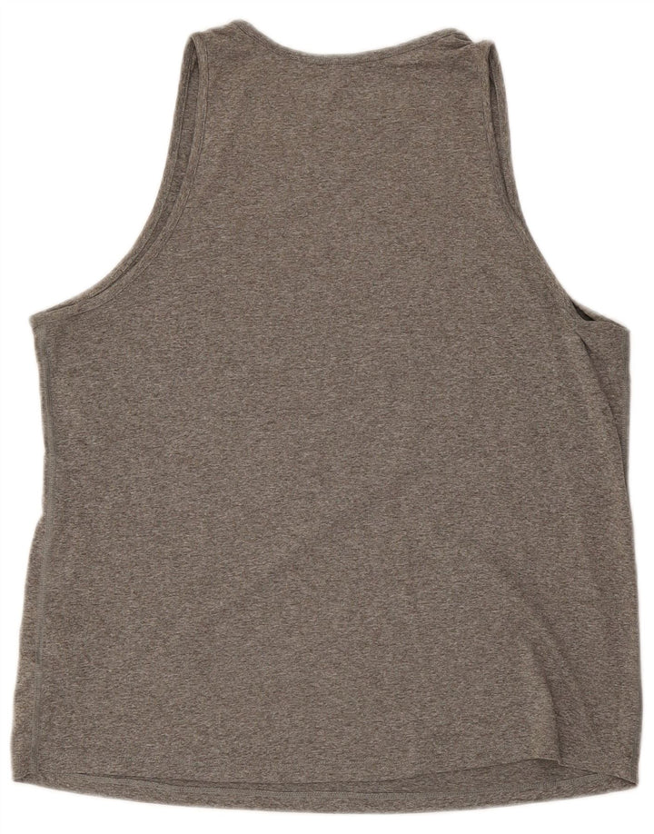 Nike Dri Fit Graphic Vest Top para mujer UK 16 Grande Gris Poliéster