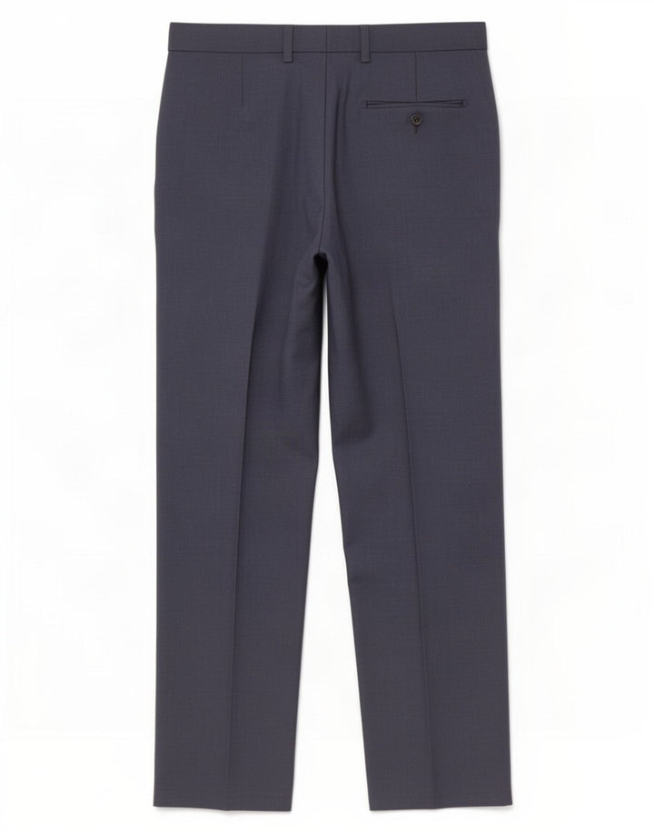 Marks & Spencer Pantalón de traje con pinzas para hombre W32 L31 Poliéster azul marino