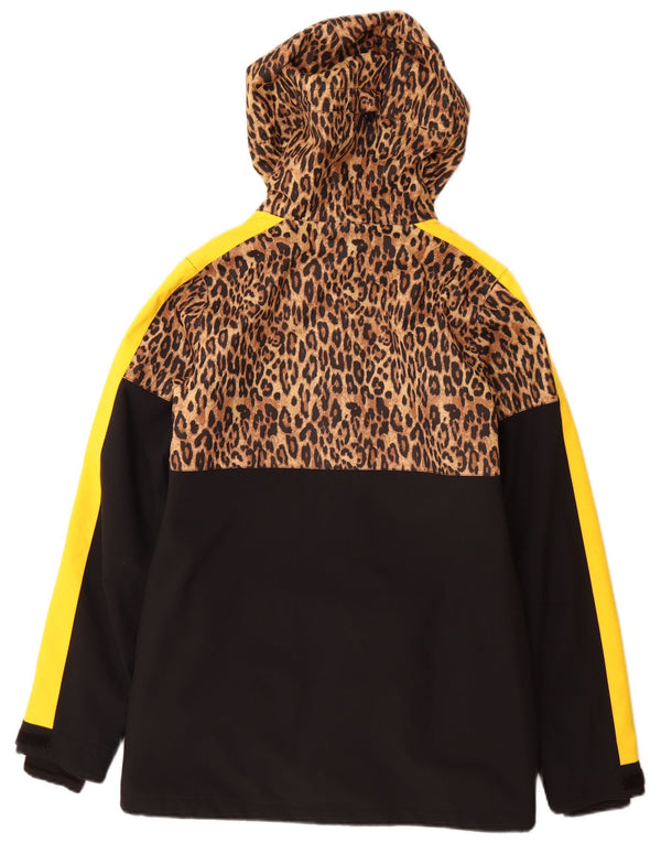 DC Womens Hooded Windbreaker Coat UK 10 Small Multicoloured Animal Print