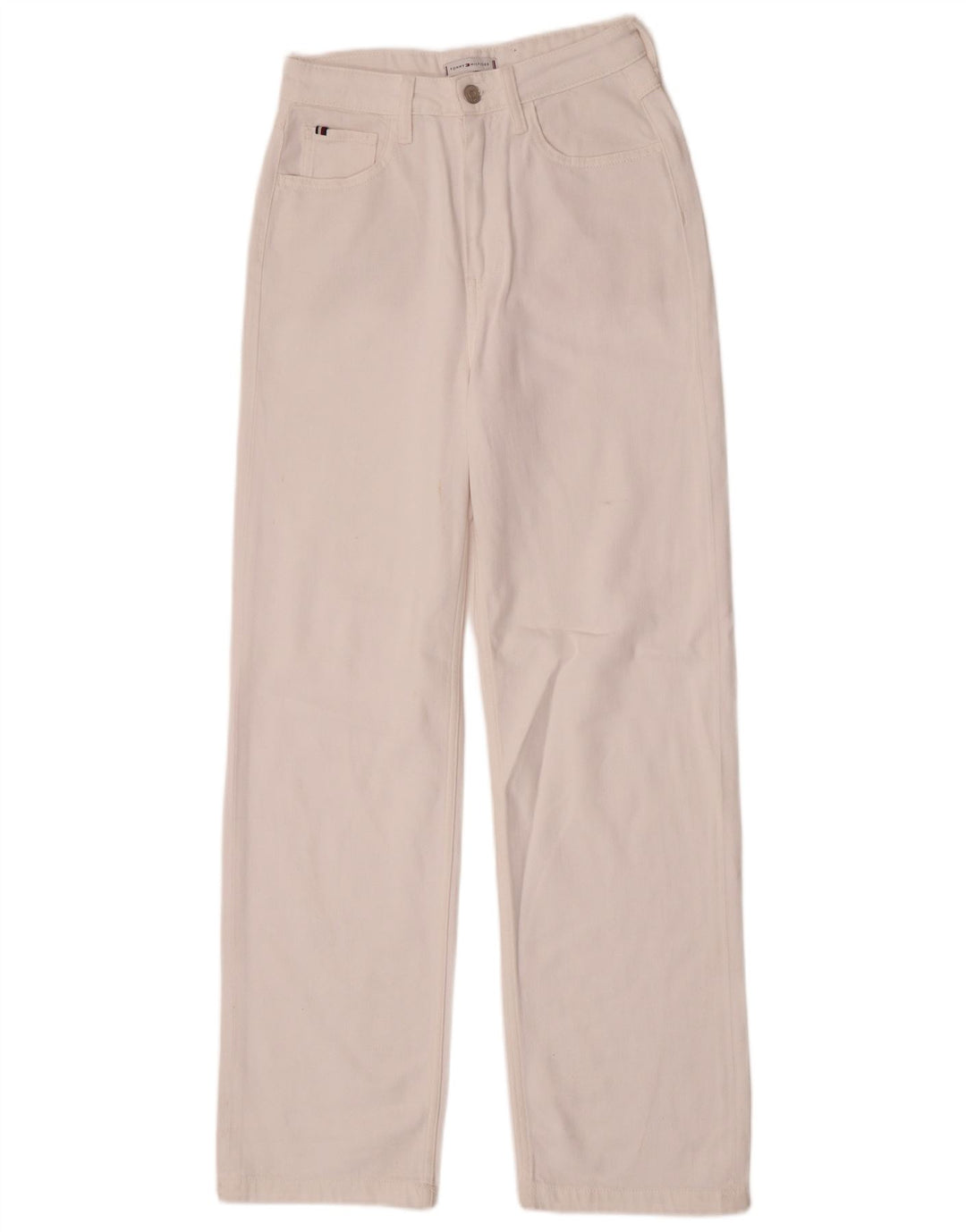 Vaqueros Rectos Tommy Hilfiger Mujer W27 L30 Algodón Blanco