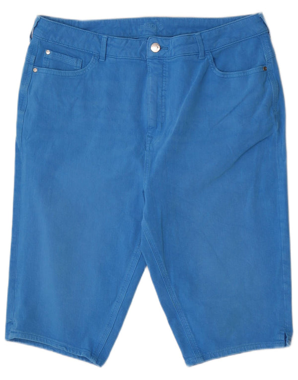 Marks & Spencer Pantalones cortos vaqueros de cintura alta para mujer UK 18 XL W34 Algodón azul