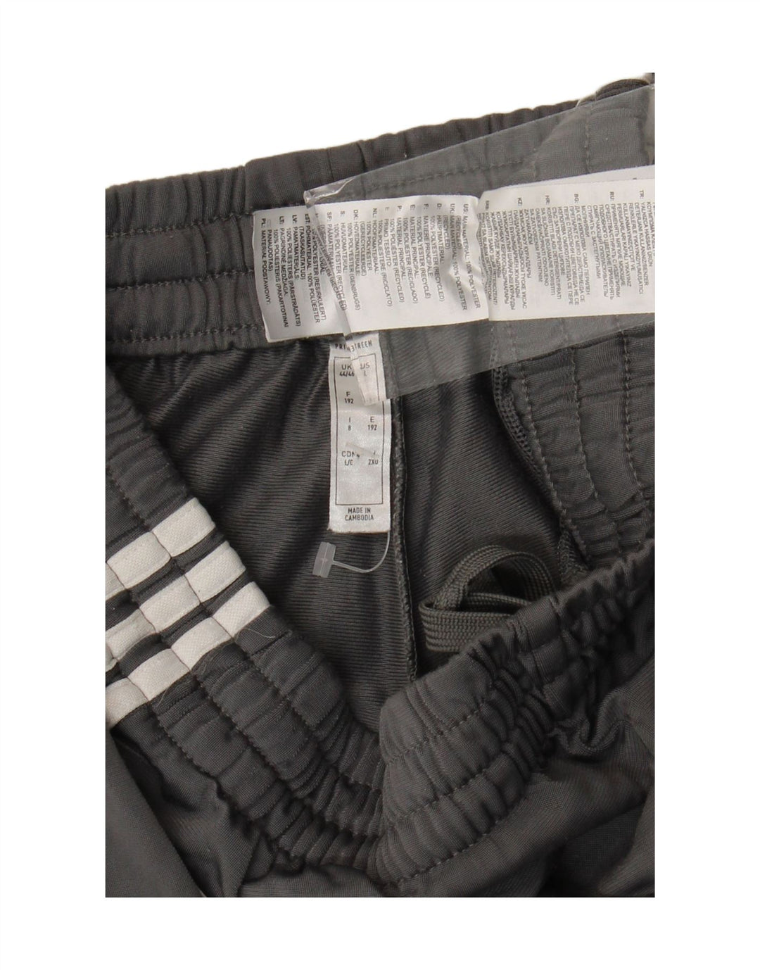 Adidas Pantalones de chándal para hombre Joggers UK 44/46 Large Gris Poliéster
