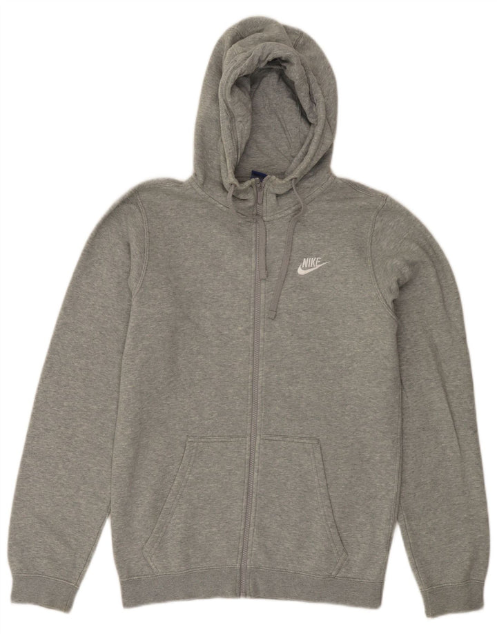 NIKE Sudadera con capucha y cremallera para hombre XS Algodón gris
