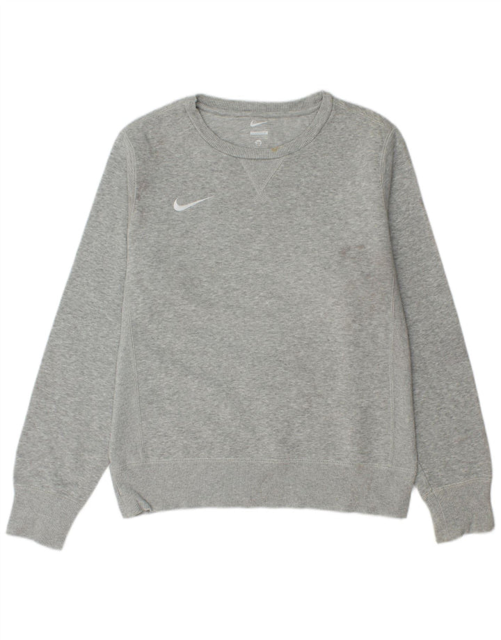 Nike - Sudadera tipo jersey para hombre, talla pequeña, algodón moteado gris