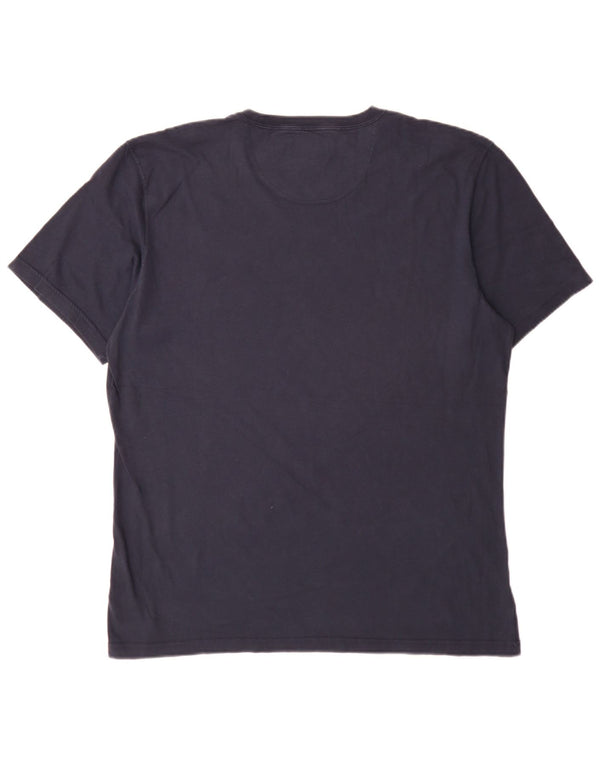 Barbour Hombre Slim Fit Camiseta Top XL Algodón Azul Marino