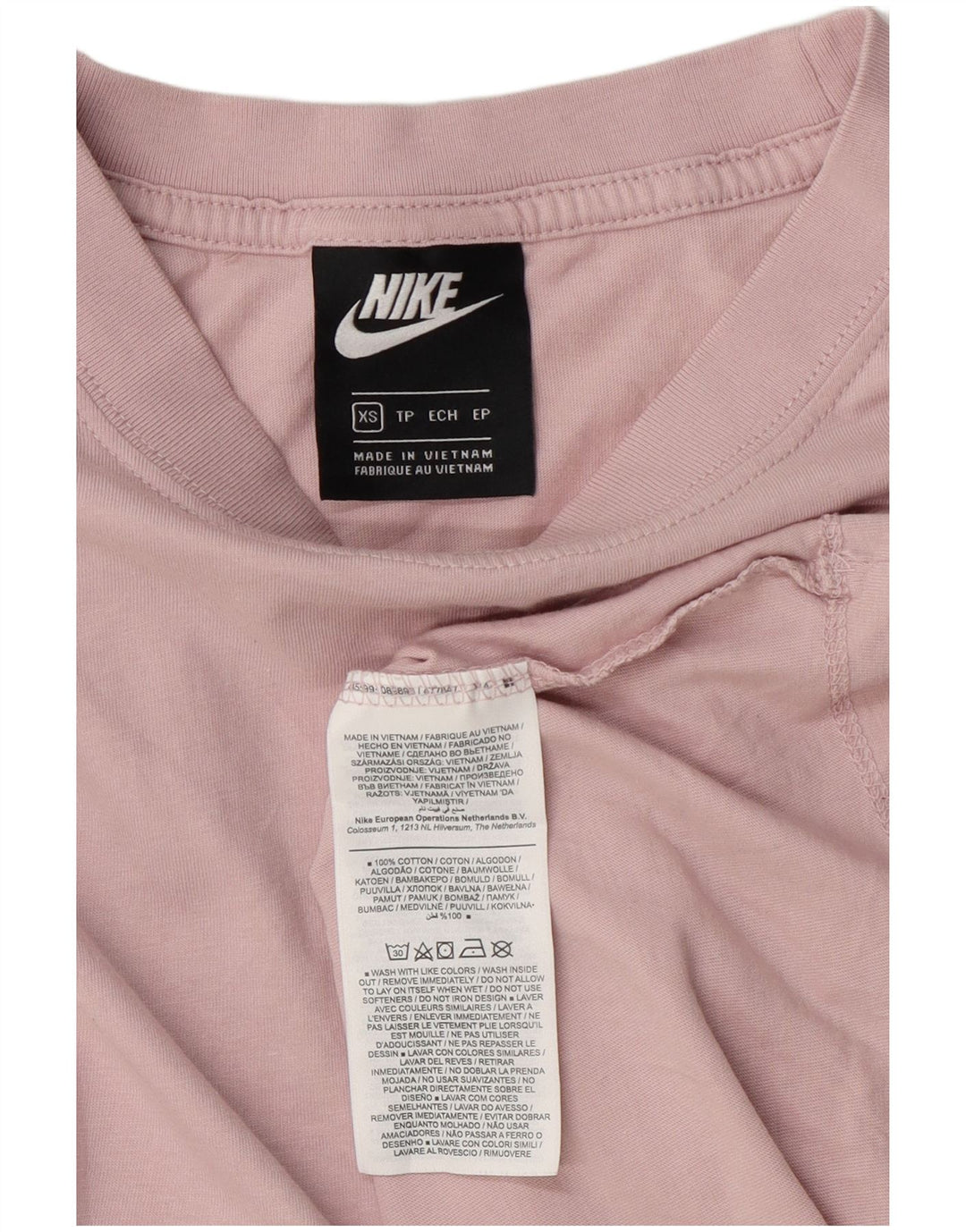 Camiseta Nike Hombre Top XS Rosa Algodón
