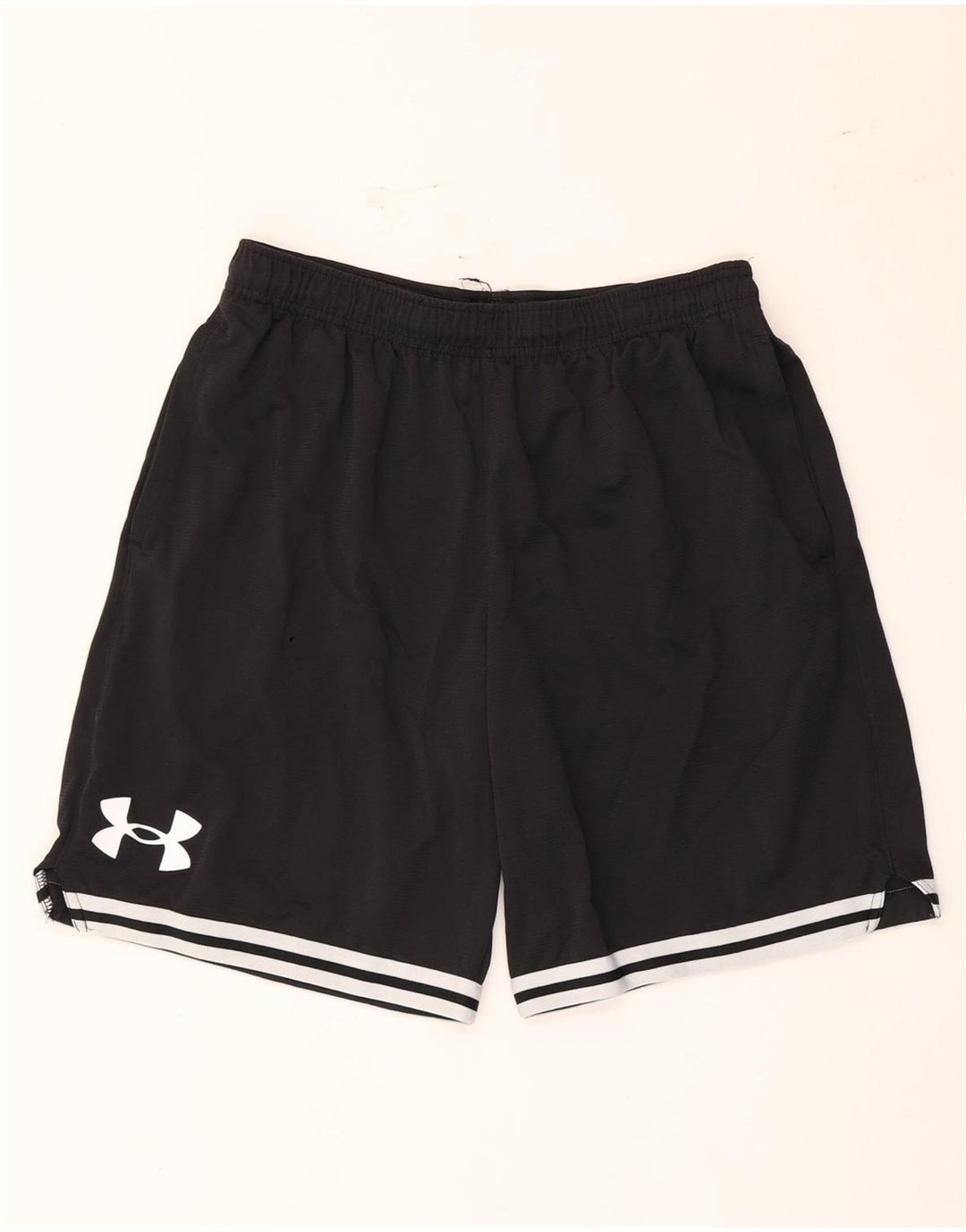 Under Armour Pantalones cortos deportivos con gráficos para hombre Poliéster a rayas negras grandes