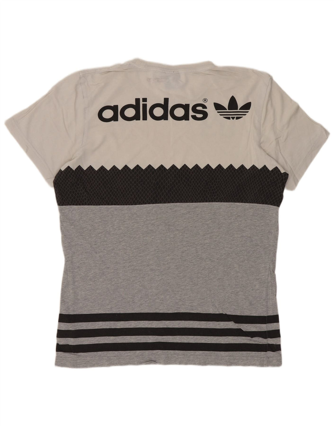 Camiseta ADIDAS Originals Graphic para hombre Top gris medio de algodón con bloques de color