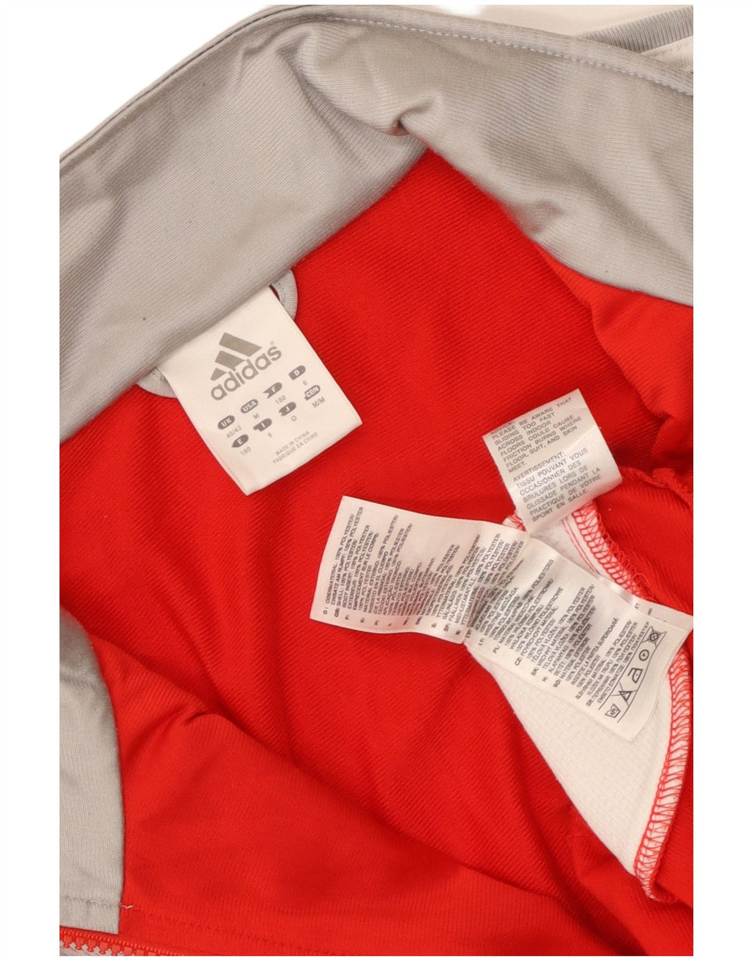 Adidas - Chaqueta de chándal para hombre, talla 40/42, color rojo medio, poliéster