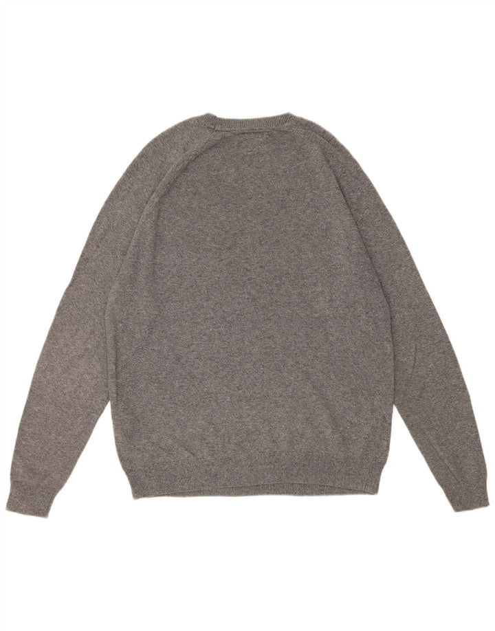 Superdry Jersey con cuello redondo para hombre de algodón moteado en gris medio