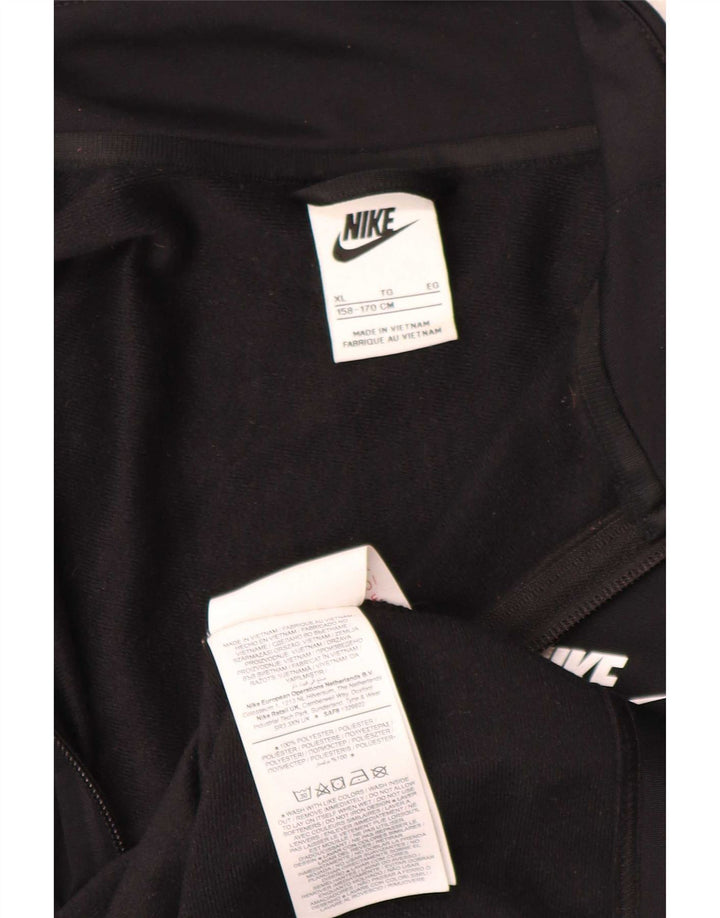 Nike Boys Graphic Chándal Top Chaqueta 12-13 años XL Negro Poliéster