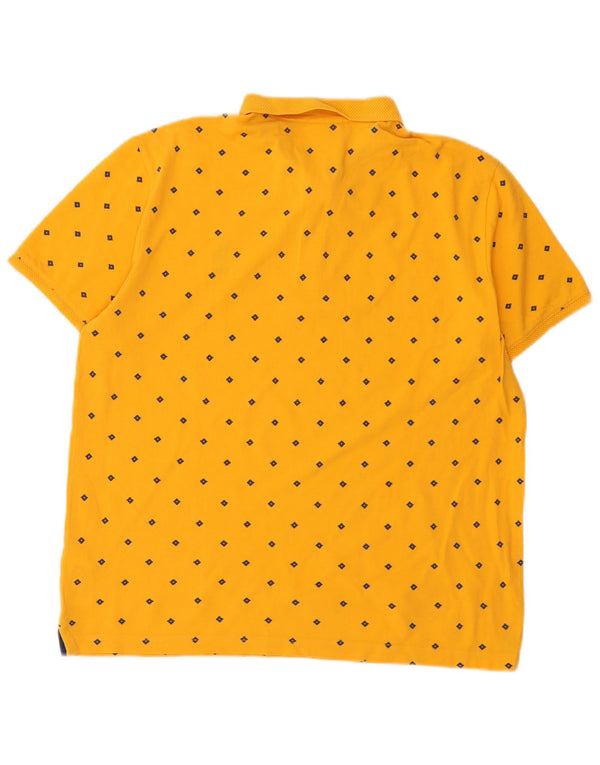 Asociación de Polo de EE. UU. Polo Hombre Algodón Geométrico Amarillo Grande