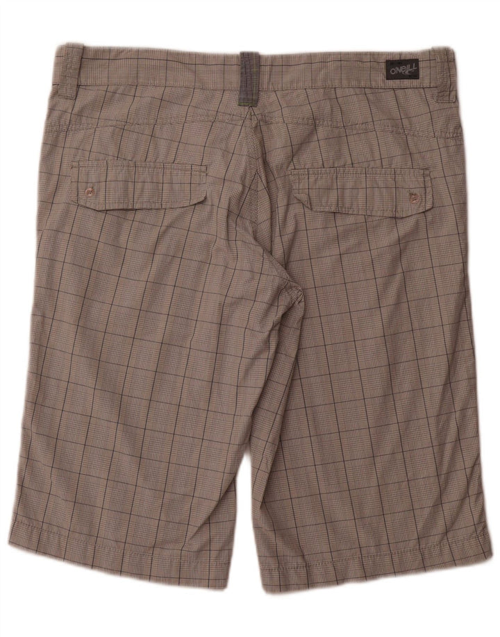 O'Neill Pantalones cortos chinos para hombre W31 Algodón a cuadros gris medio