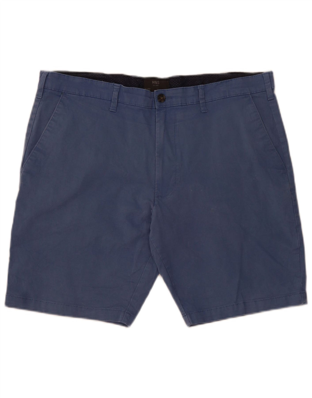 MARKS & SPENCER Pantalones cortos chinos para hombre W38 XL Azul